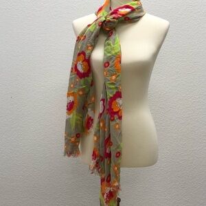 Floral print sarong scarf wrap beach cover up